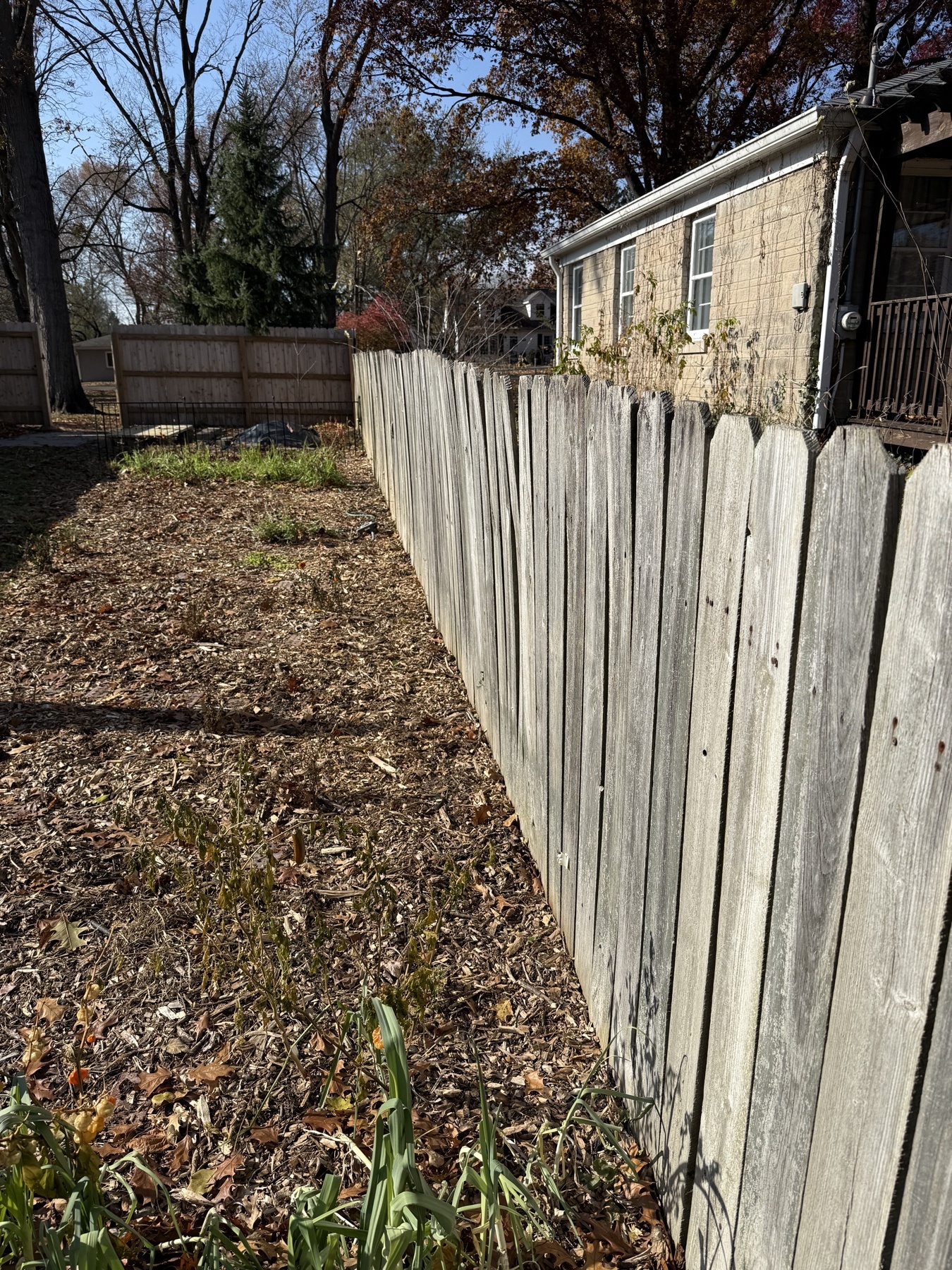 Before — old fence
