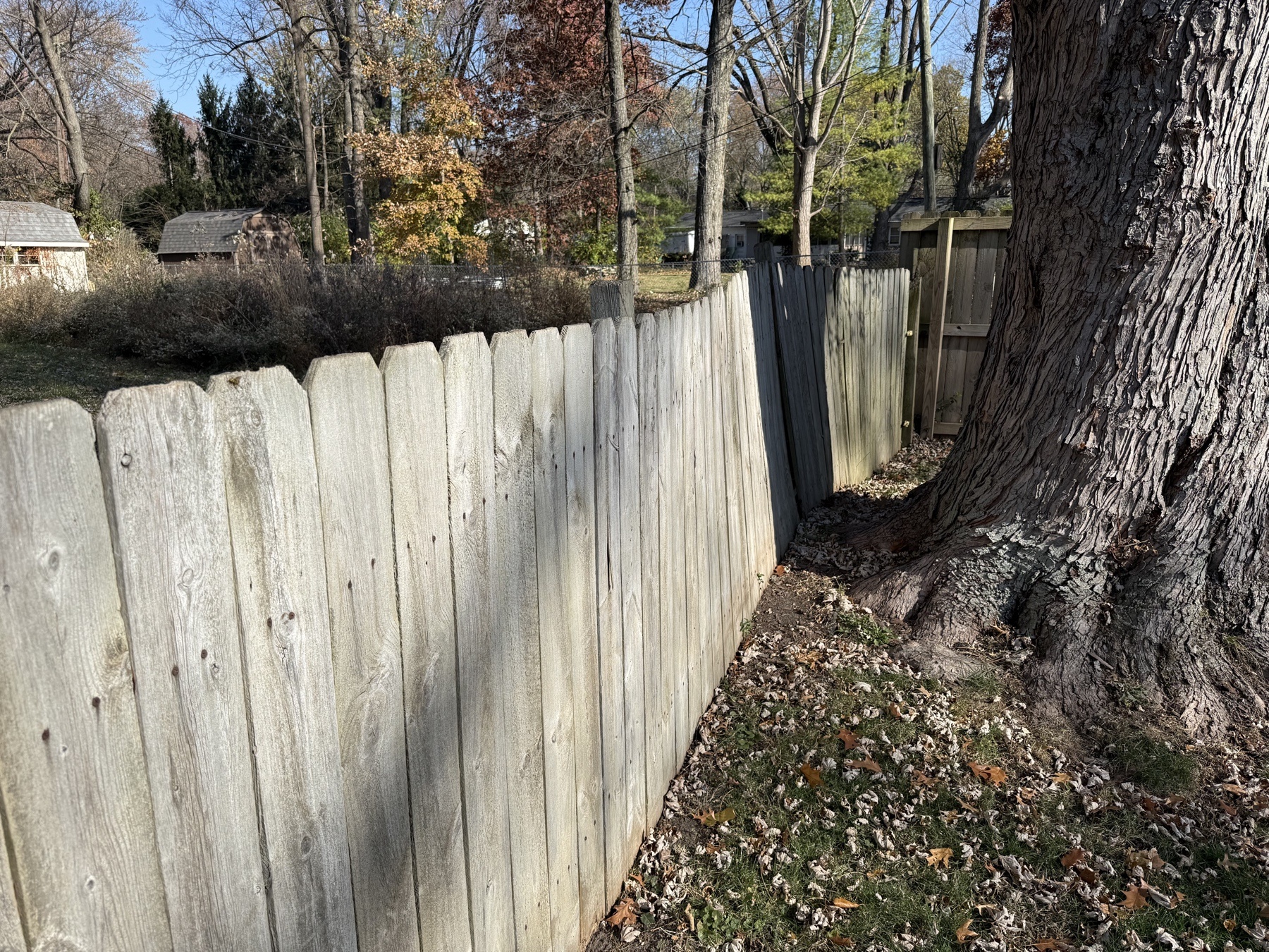 Before — old fence
