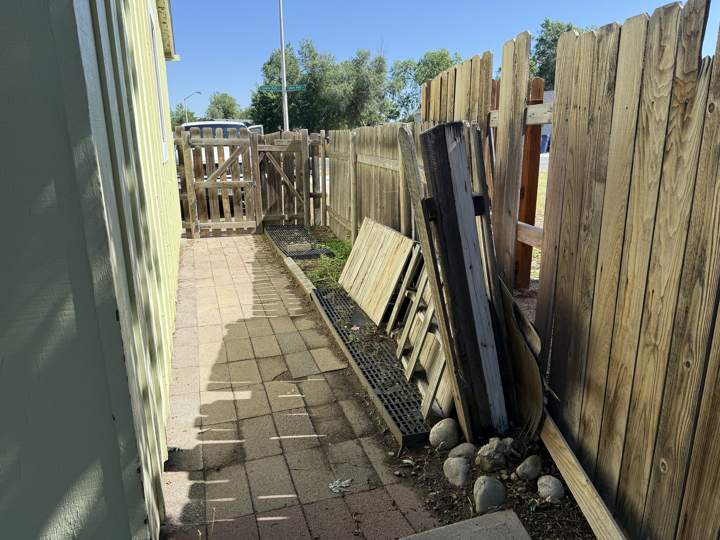 Before — old fence