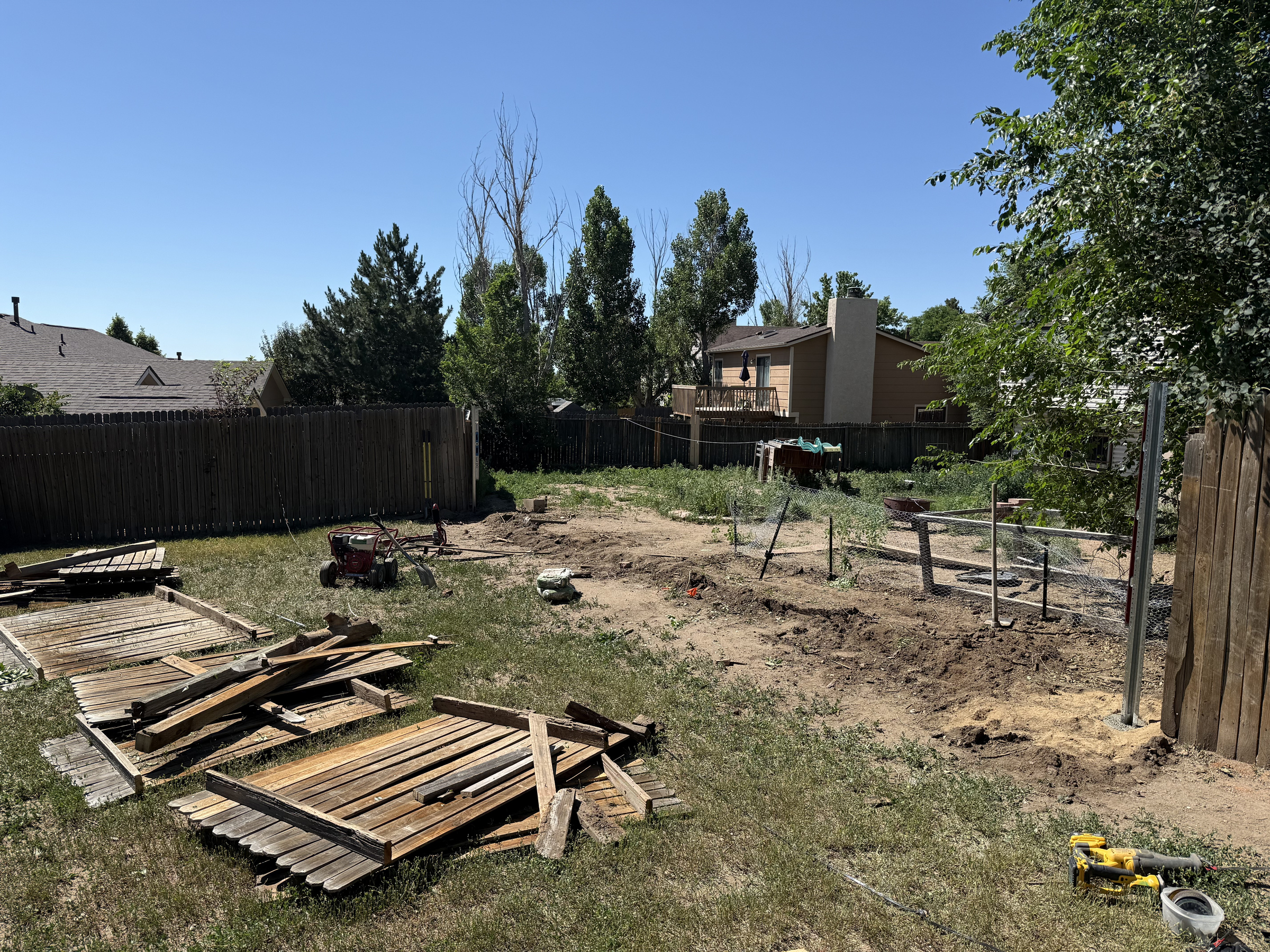 Before — old fence